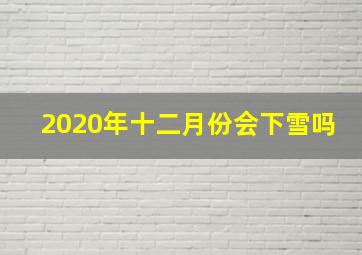 2020年十二月份会下雪吗