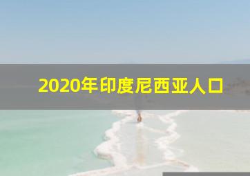 2020年印度尼西亚人口