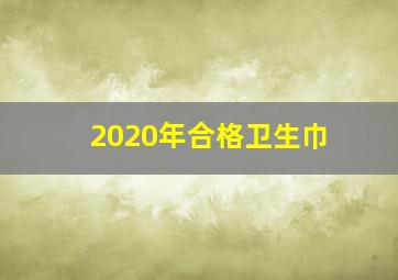 2020年合格卫生巾