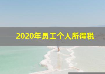 2020年员工个人所得税