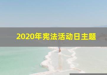 2020年宪法活动日主题