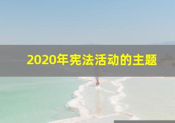 2020年宪法活动的主题