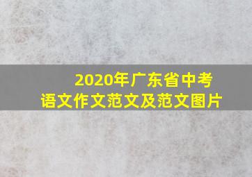 2020年广东省中考语文作文范文及范文图片