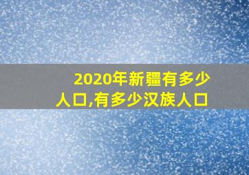 2020年新疆有多少人口,有多少汉族人口