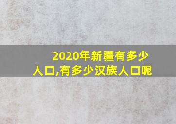 2020年新疆有多少人口,有多少汉族人口呢