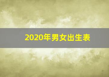 2020年男女出生表