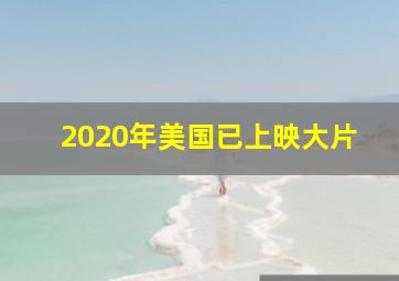 2020年美国已上映大片