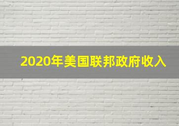 2020年美国联邦政府收入