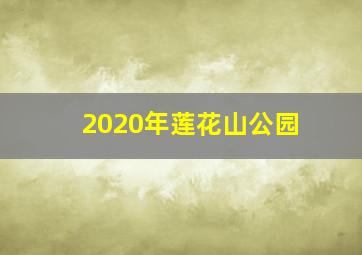 2020年莲花山公园