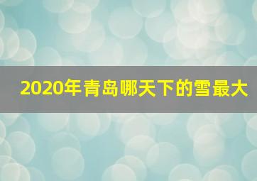 2020年青岛哪天下的雪最大