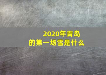 2020年青岛的第一场雪是什么