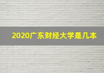 2020广东财经大学是几本