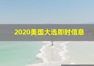 2020美国大选即时信息