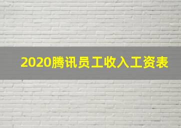 2020腾讯员工收入工资表