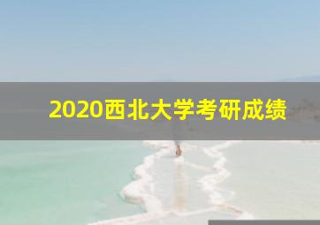 2020西北大学考研成绩