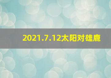 2021.7.12太阳对雄鹿