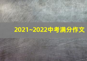 2021~2022中考满分作文