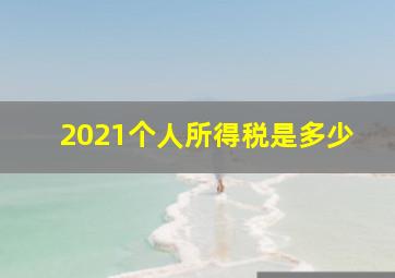 2021个人所得税是多少