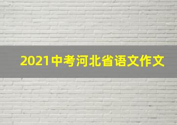 2021中考河北省语文作文