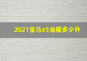 2021宝马x5油箱多少升