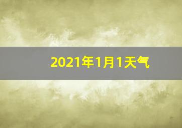 2021年1月1天气