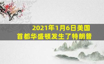 2021年1月6日美国首都华盛顿发生了特朗普