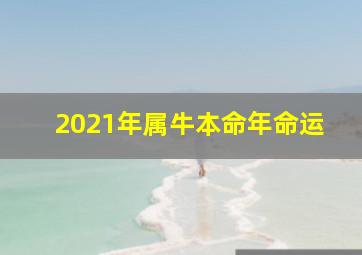 2021年属牛本命年命运