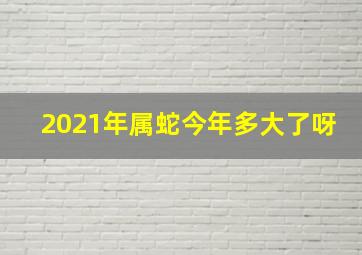 2021年属蛇今年多大了呀