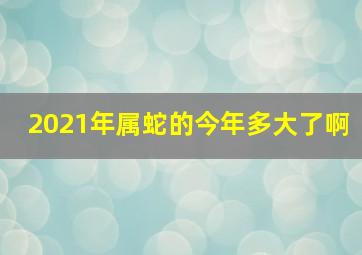 2021年属蛇的今年多大了啊