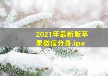 2021年最新版苹果微信分身.ipa