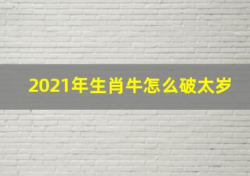 2021年生肖牛怎么破太岁