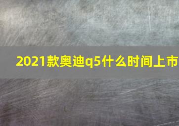 2021款奥迪q5什么时间上市