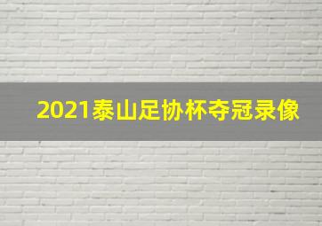 2021泰山足协杯夺冠录像