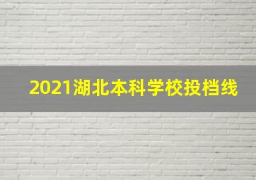 2021湖北本科学校投档线