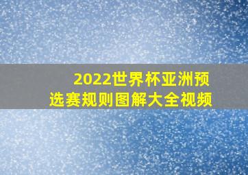 2022世界杯亚洲预选赛规则图解大全视频