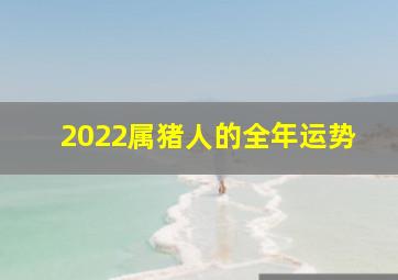 2022属猪人的全年运势