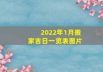 2022年1月搬家吉日一览表图片