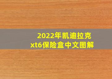 2022年凯迪拉克xt6保险盒中文图解