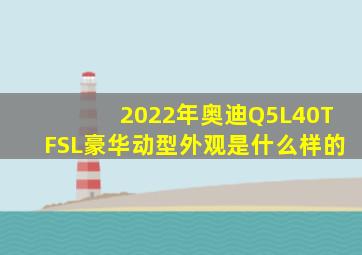 2022年奥迪Q5L40TFSL豪华动型外观是什么样的