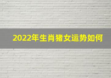 2022年生肖猪女运势如何