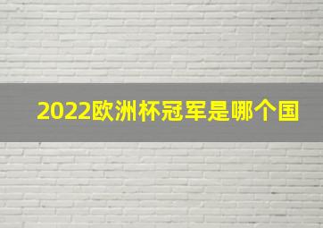 2022欧洲杯冠军是哪个国