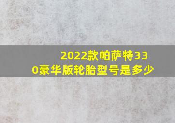 2022款帕萨特330豪华版轮胎型号是多少