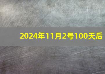 2024年11月2号100天后