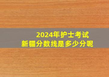 2024年护士考试新疆分数线是多少分呢