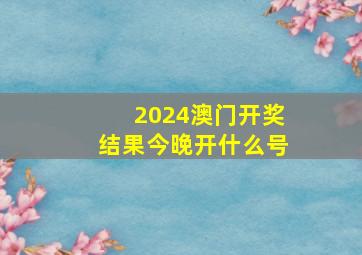 2024澳门开奖结果今晚开什么号