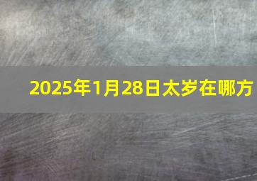 2025年1月28日太岁在哪方