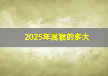 2025年属猴的多大