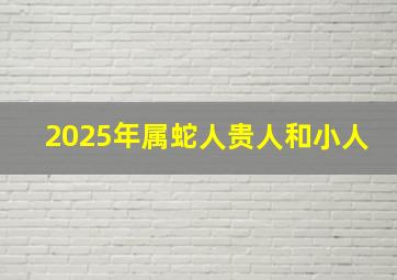 2025年属蛇人贵人和小人