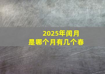 2025年闰月是哪个月有几个春