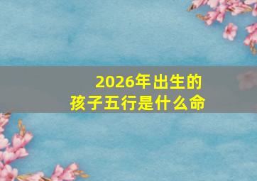 2026年出生的孩子五行是什么命